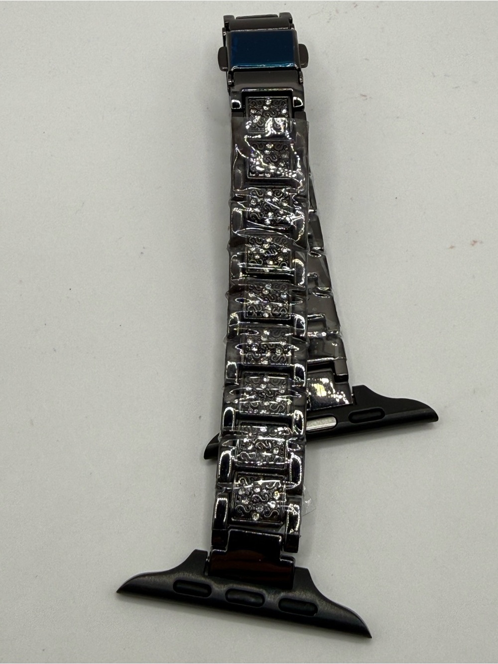 Newlibery Black Bling Watch Band For Women Compatible With Apple Watch Band